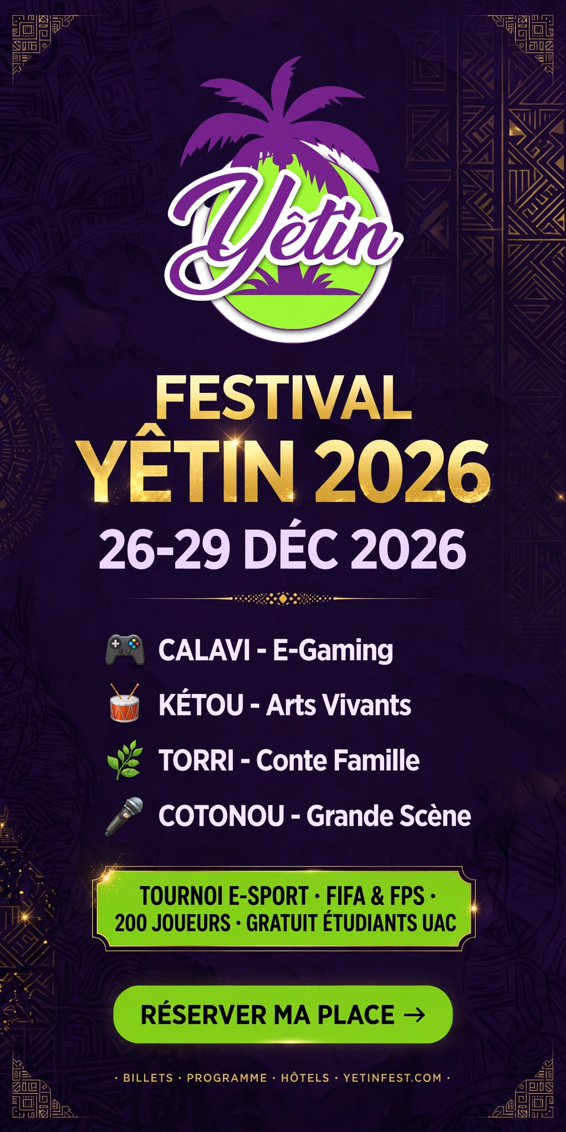 Yêtin 2026 — 4 sites, 32 artistes, 3 pays